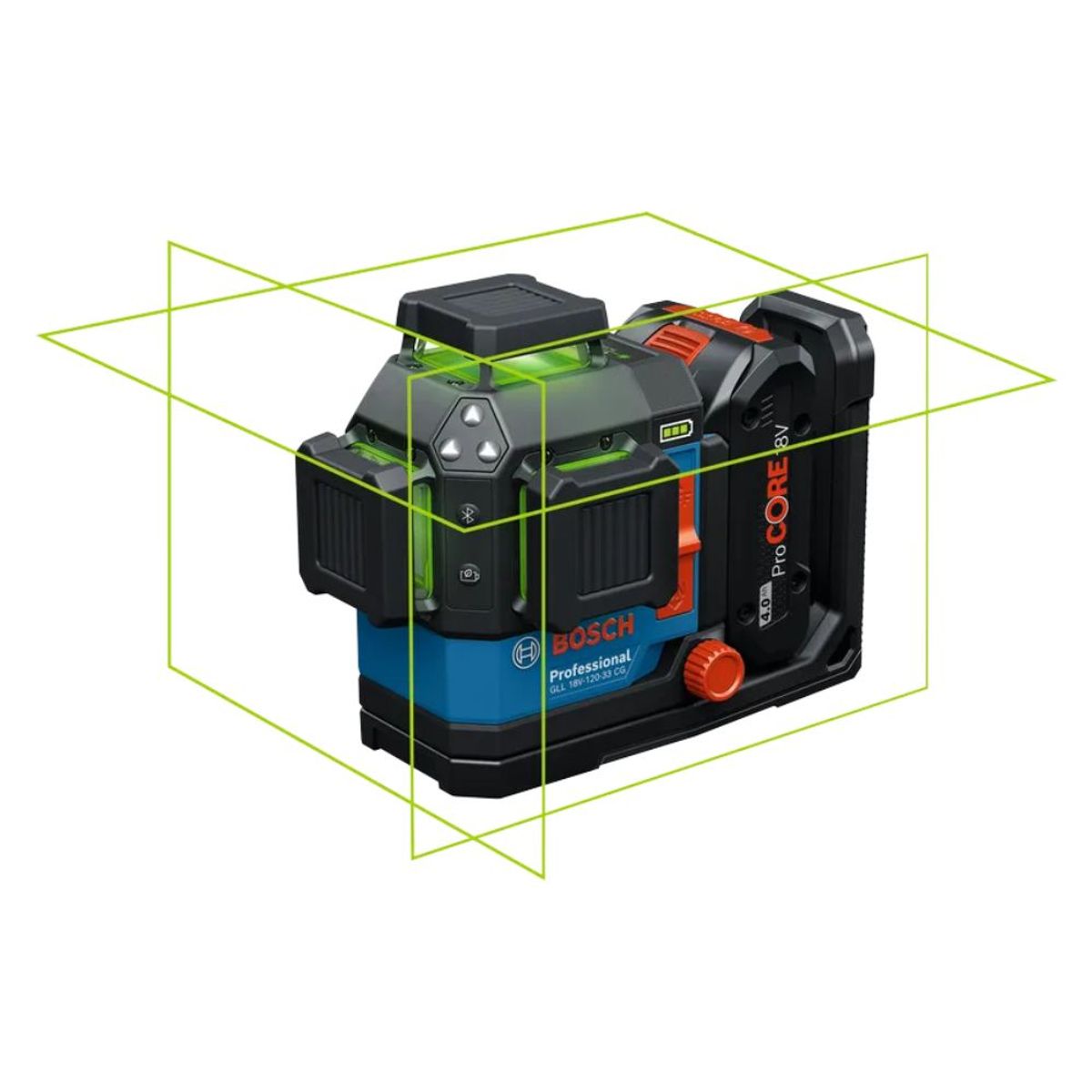 BOSCH - Nivel Láser Bosch GLL 18V-120-33 CG Profesional 3×360° Verde 18V