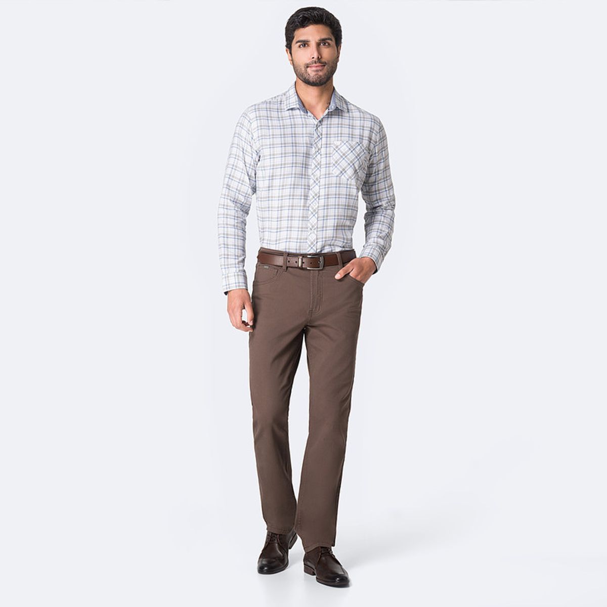 PIONIER - Pantalon Clasico Drill Stretch Relaxed Confort Hombre