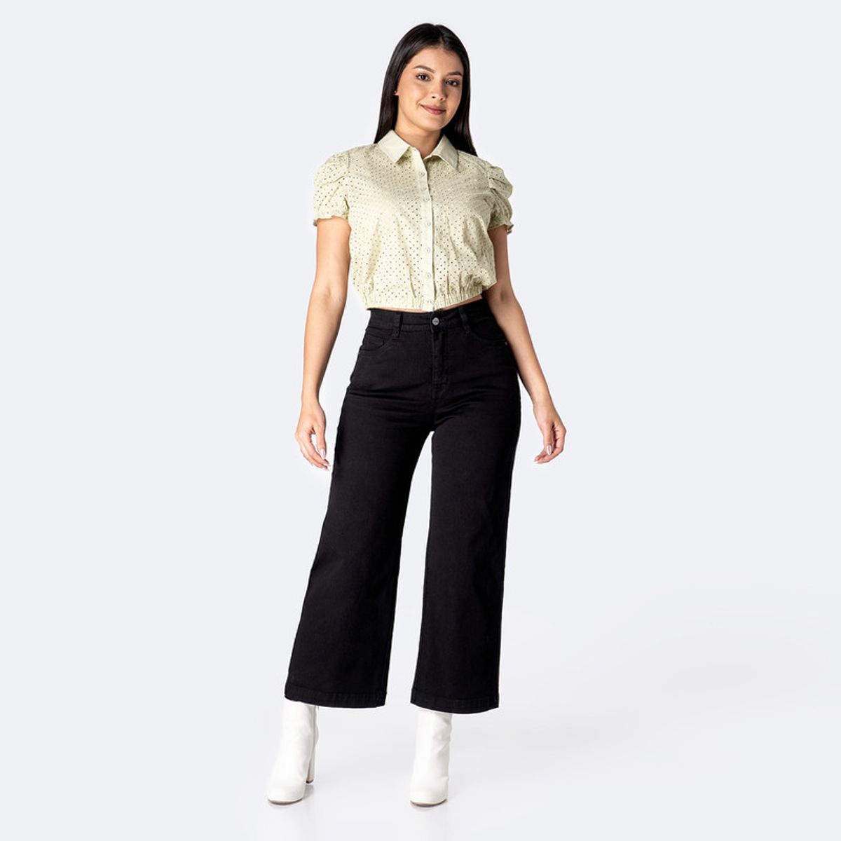 PIONIER - Pantalon Basico Drill Stretch Lari Bull Denim Mujer