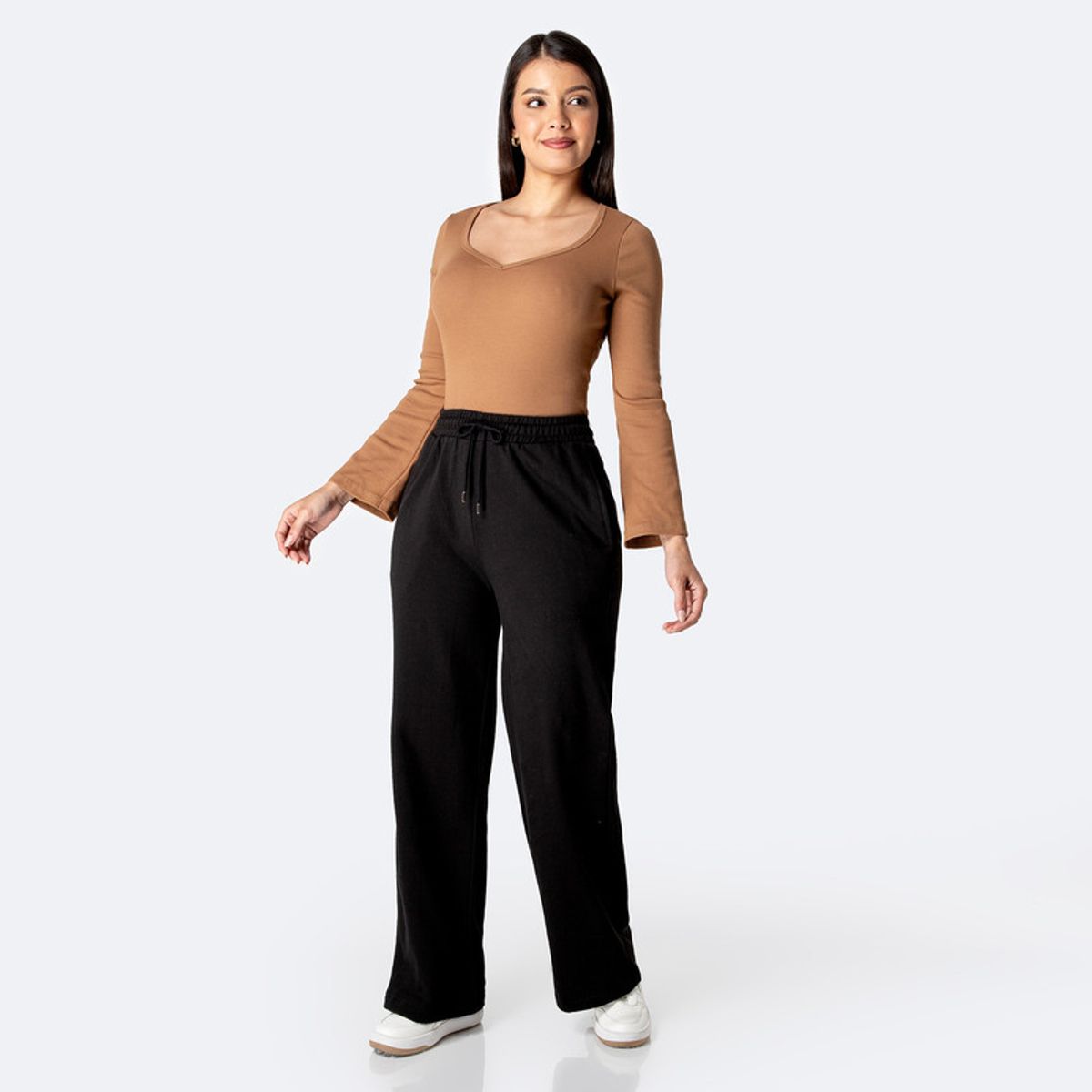 PIONIER - Pantalón Palazo Franela Mujer Pionier Dalia F
