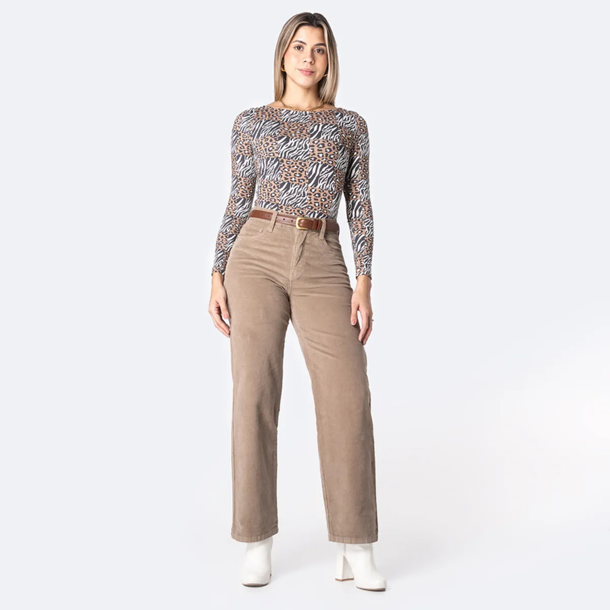 PIONIER - Pantalon Moda Corduroy Dugale Mujer