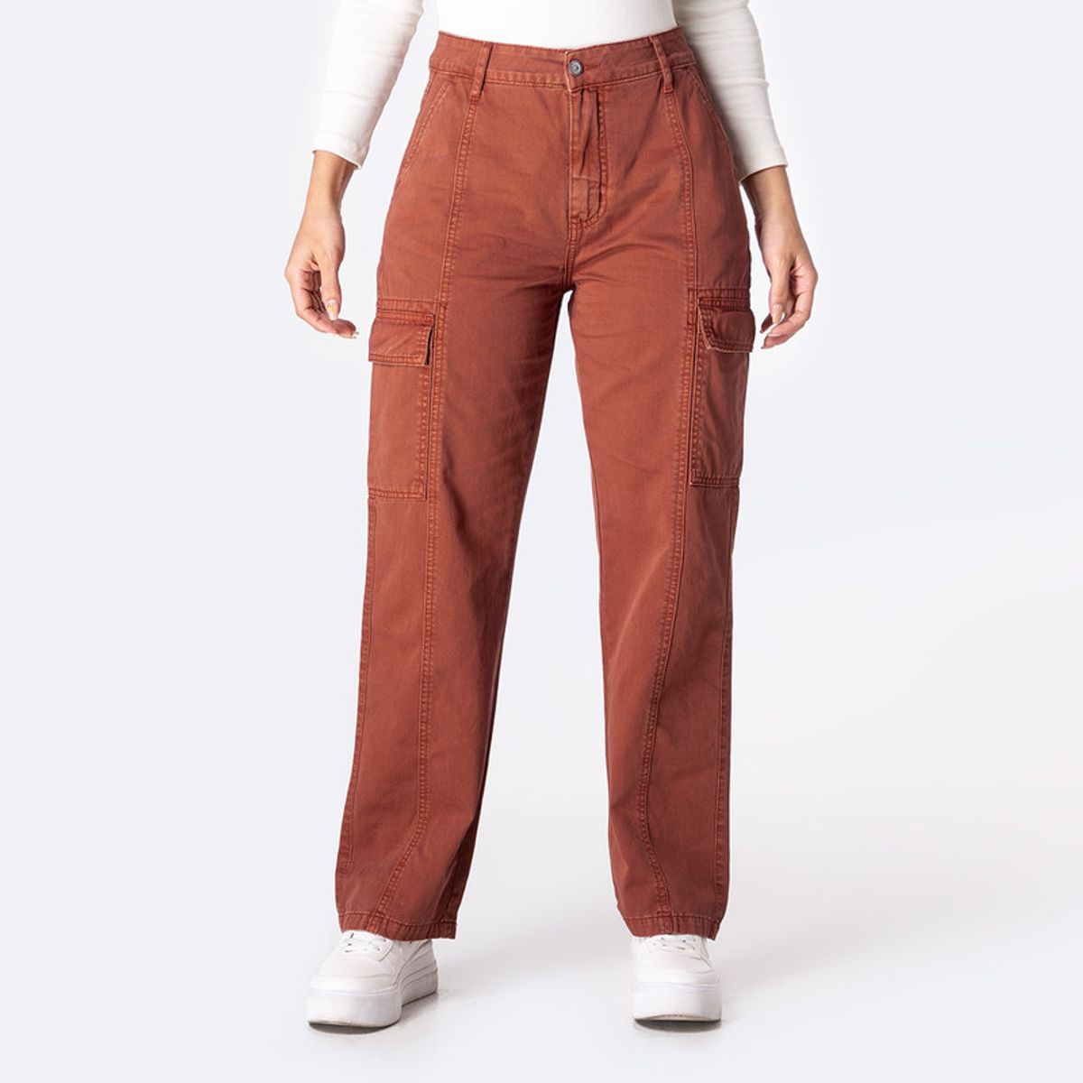 PIONIER - Pantalon Cargo Drill Clairey Mujer