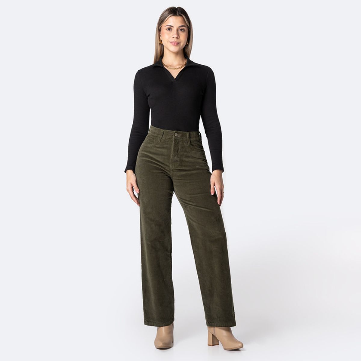 PIONIER - Pantalon Moda Corduroy Dugale Mujer