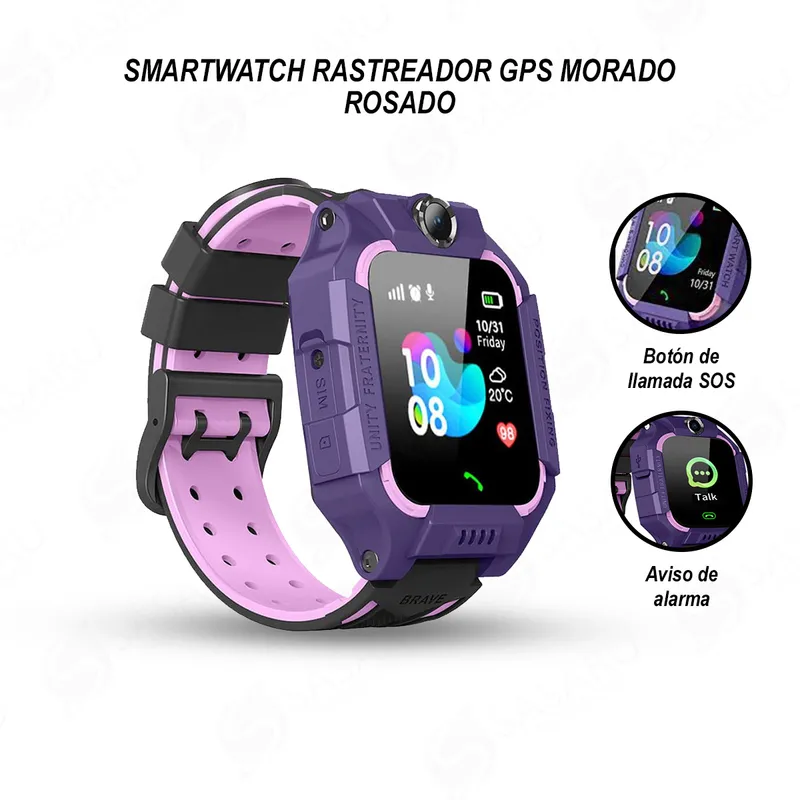 GENERICO - Smartwatch Infantil con Rastreador Gps Morado