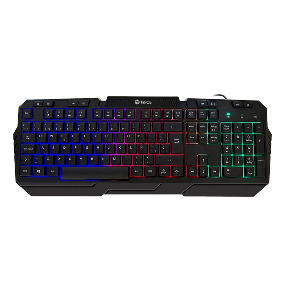 TEROS - Combo Gamer Teros 4 en 1 TE-4063N - Teclado multimedia, mouse, headset, mouse pad