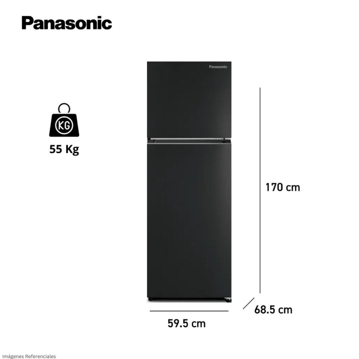 PANASONIC - Refrigeradora Panasonic 348 Lt Top Freezer No Frost - NR-BT33PV1BD