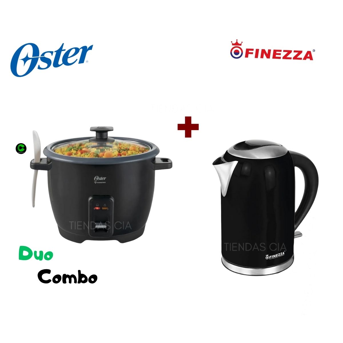 FINEZZA - Combo Hervidor Eléctrico Finezza FZ630H y Olla CKSTRCB10DFBLK