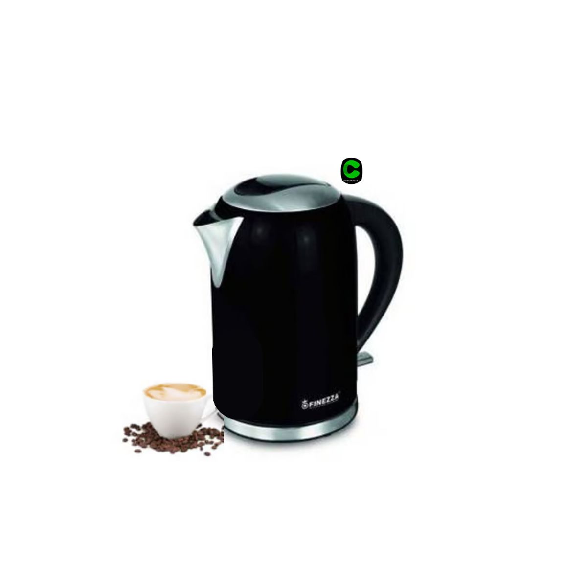 FINEZZA - Combo Hervidor Eléctrico Finezza FZ630H y Olla CKSTRCB10DFBLK