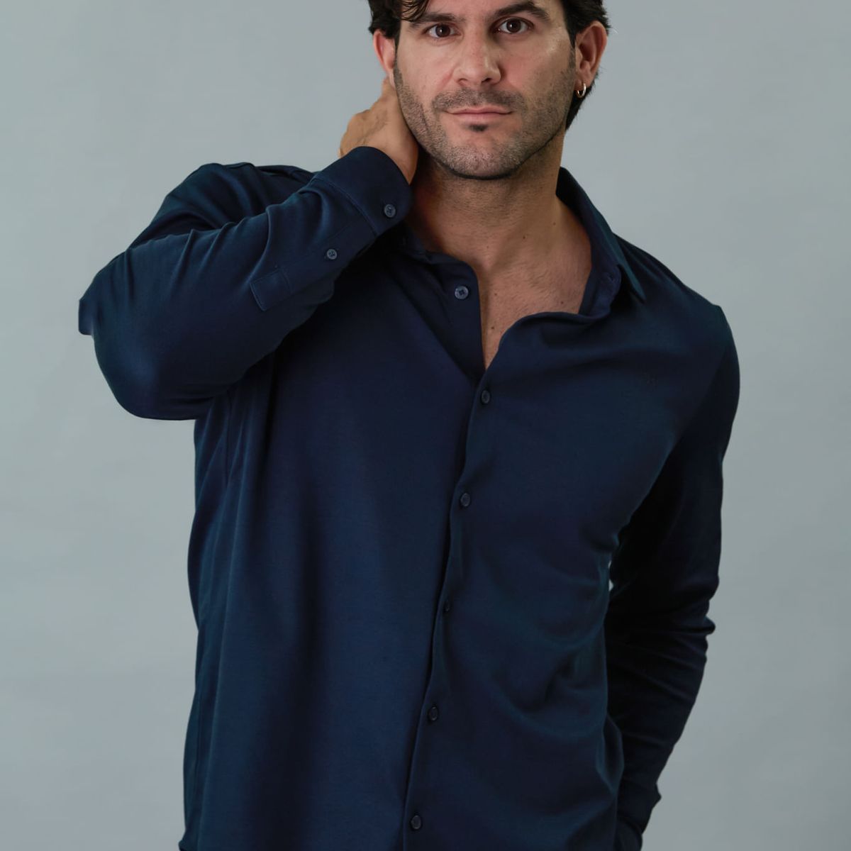 CALVIN KLEIN - CAMISA LS INTERLOCK KNIT SHIRT