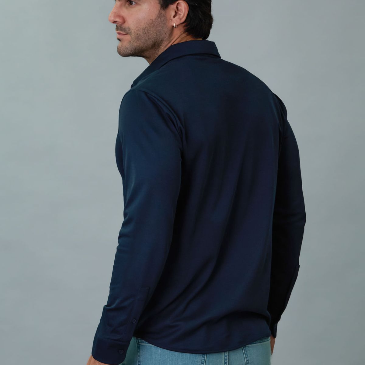 CALVIN KLEIN - CAMISA LS INTERLOCK KNIT SHIRT