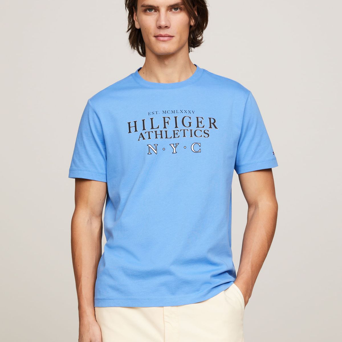 TOMMY HILFIGER - CAMISETA M/C HILFIGER ATH STACK TEE