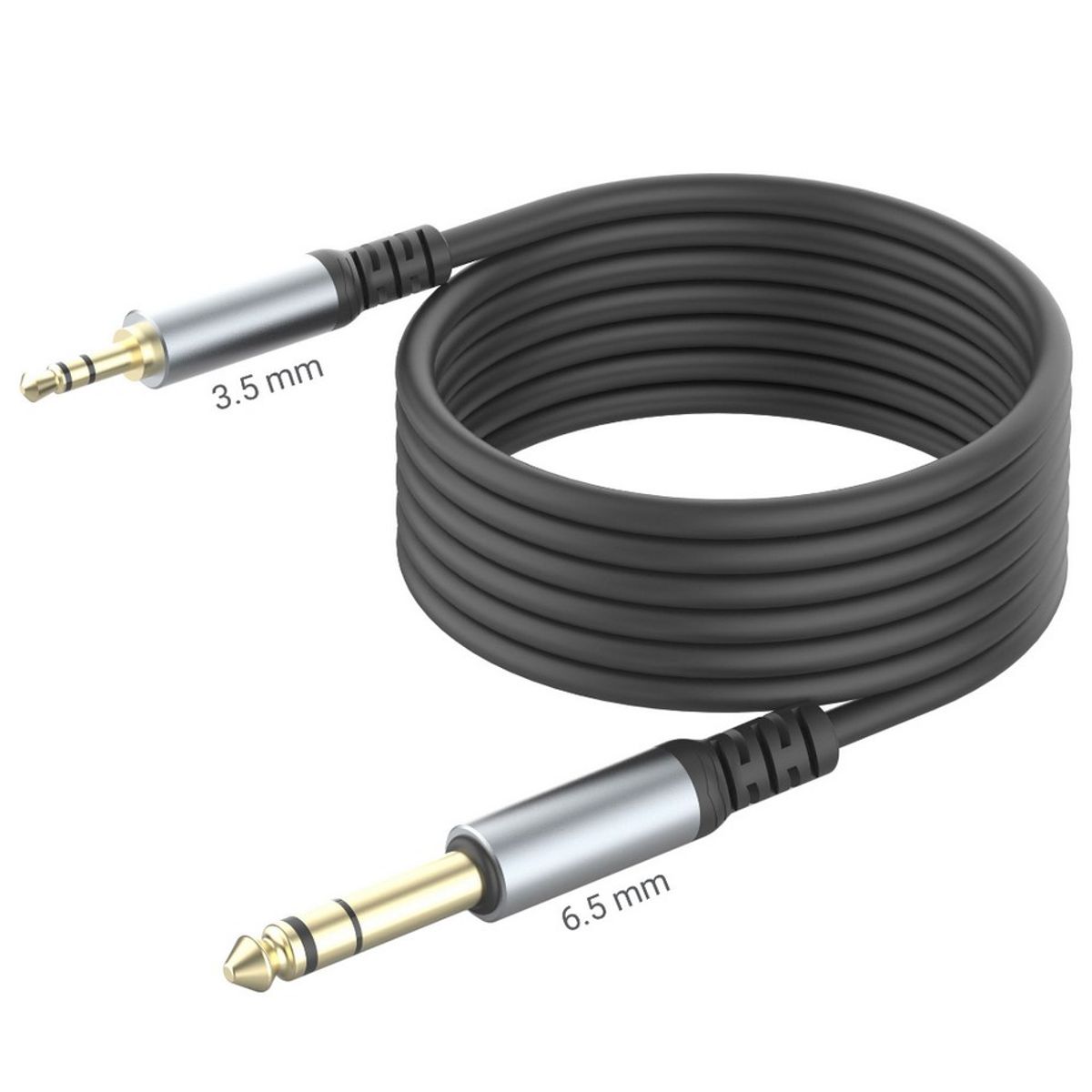 SEISA - Cable Auxiliar De Audio Adaptador - Punta Gruesa a Delgada - 150cm