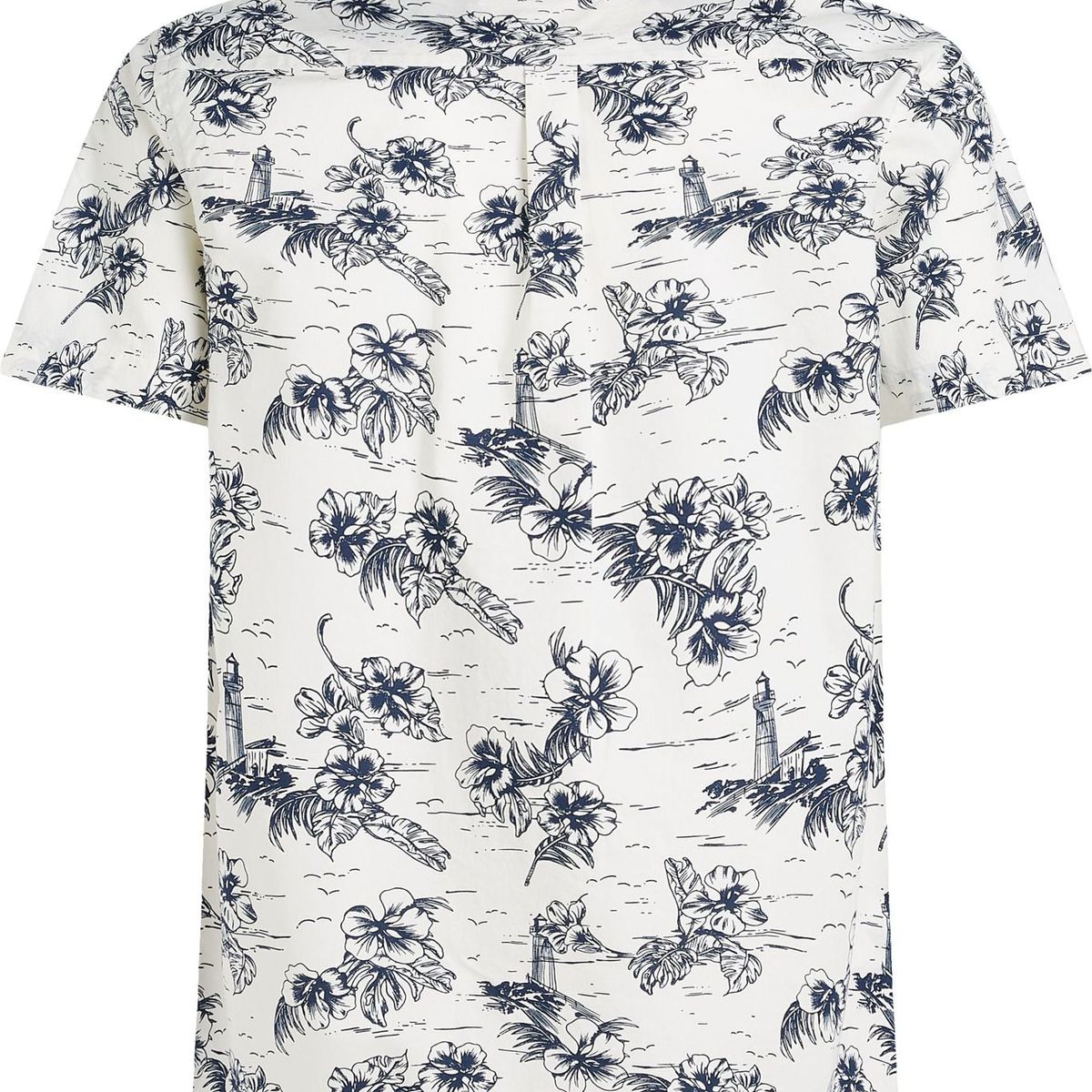TOMMY HILFIGER - CAMISA FLEX POPLIN PRINT SS SHIRT TH