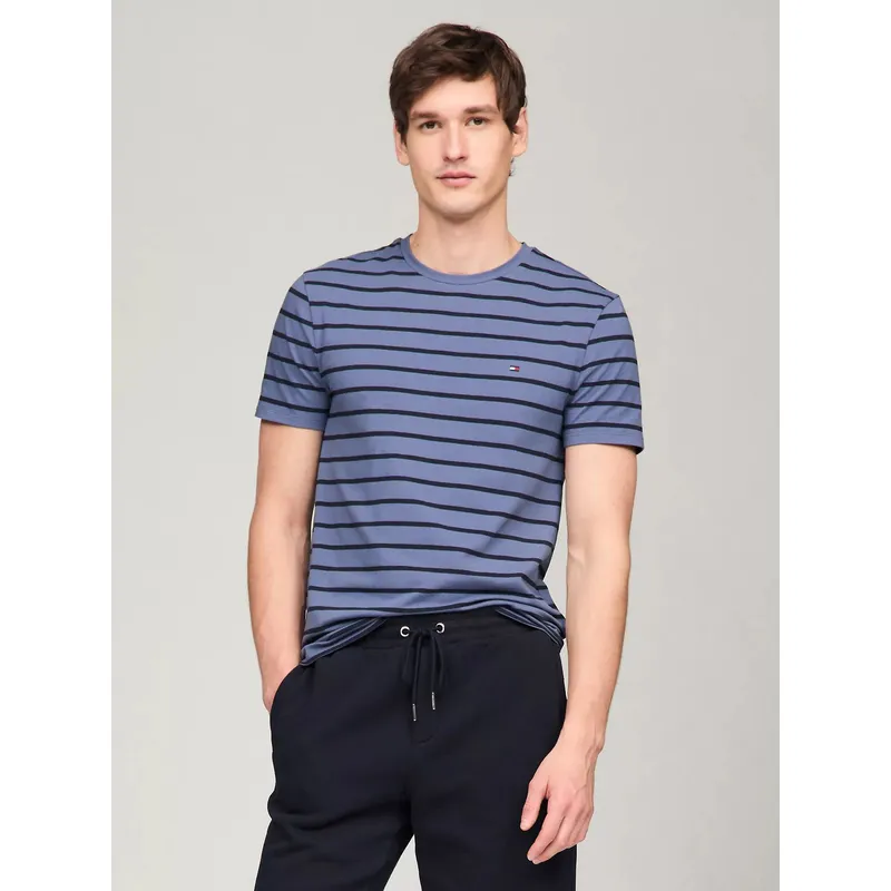 TOMMY HILFIGER - CAMISETA M STRETCH SLIM FIT TEE STRIPE TH