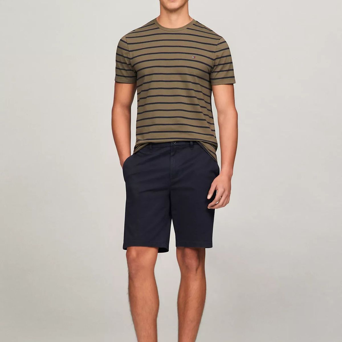 TOMMY HILFIGER - CAMISETA M STRETCH SLIM FIT TEE STRIPE TH