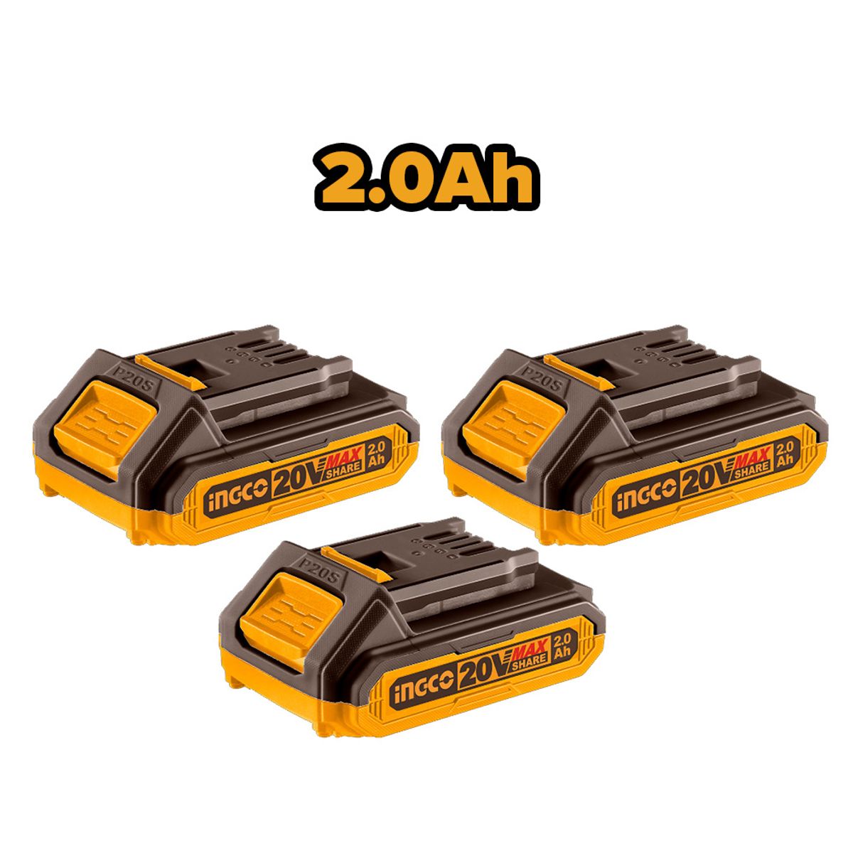 INGCO TOOLS - KIT 3 BATERÍAS INGCO 20V 2.0AH COSLI240311