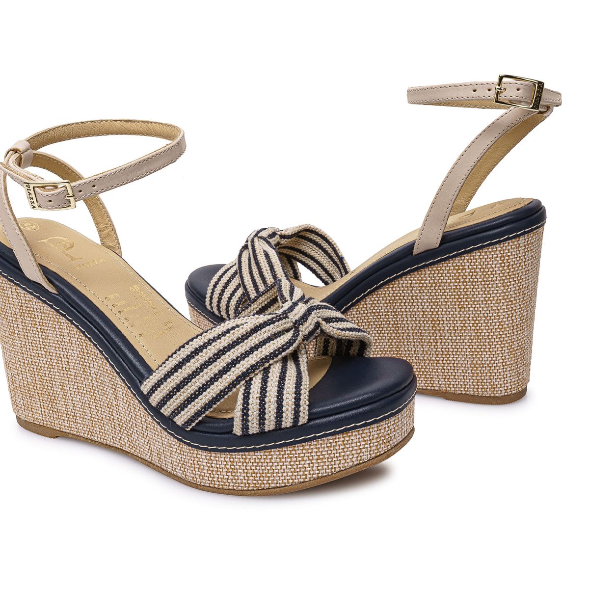 Piazza - Sandalia Dorsay Casual WAL-2625 HuesoAzul Piazza