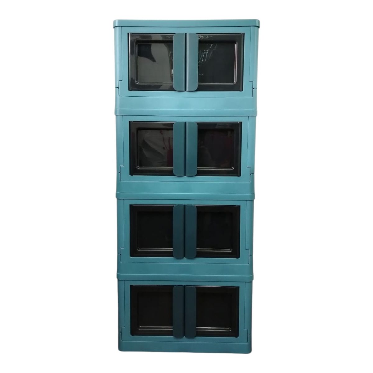 WELL BEING - Gabinete Azul con ruedas 4 niveles/ Organizador mutifuncion 4 niveles