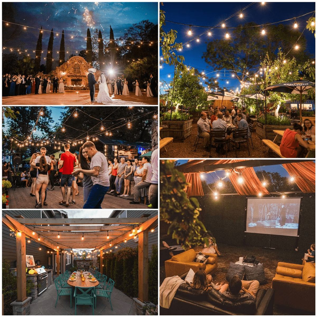 INSPIRA - Guirnalda colgante para luces cadena exterior interior decoración 5m