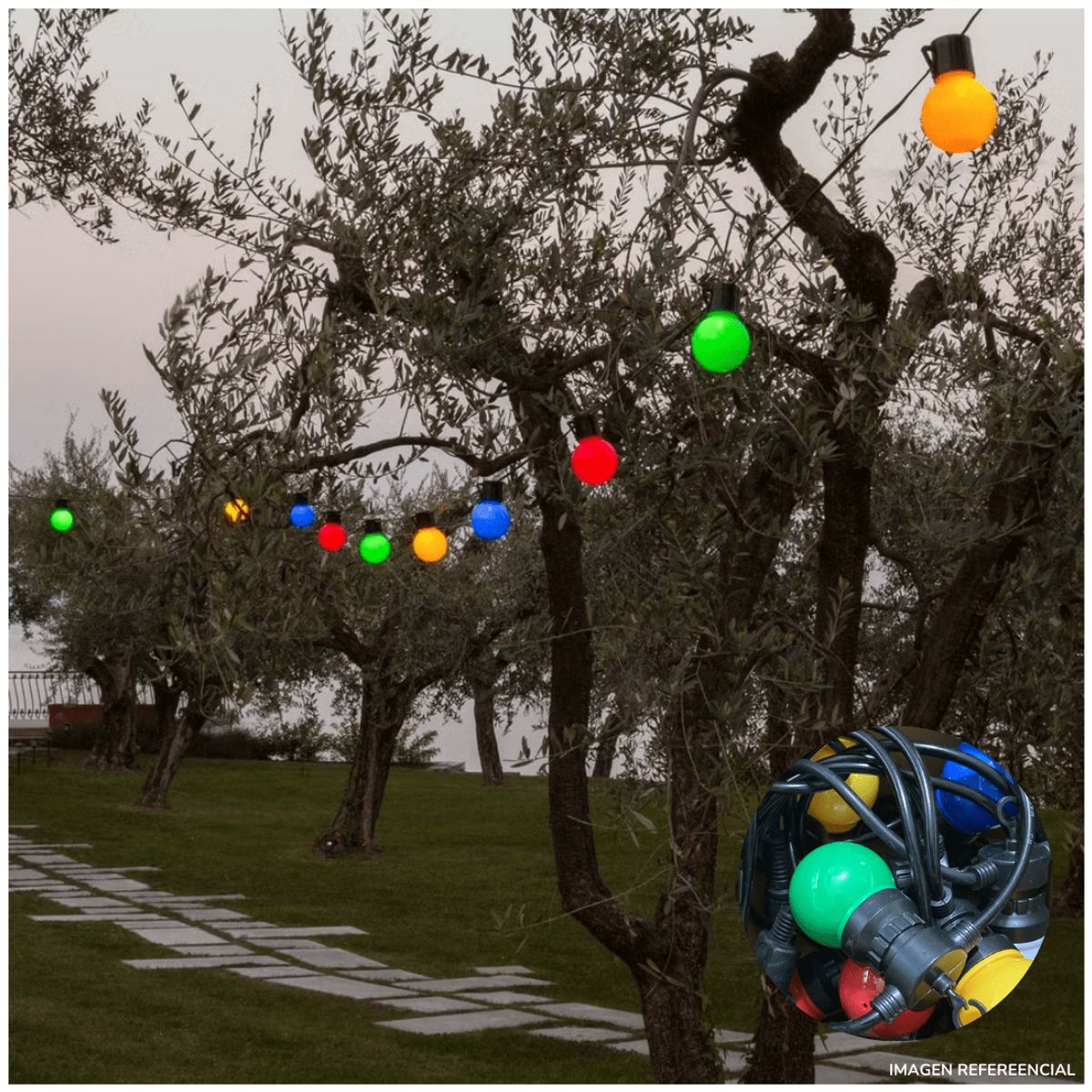 INSPIRA - Guirnalda de Luces Navidad LED 5M con 10 focos Multicolores