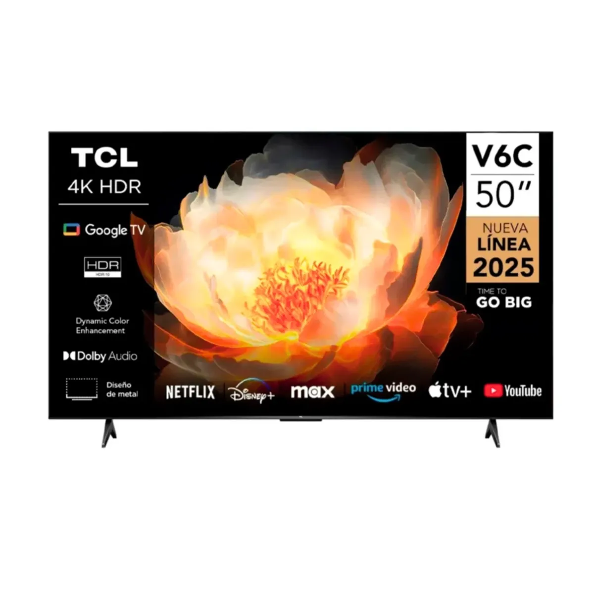 TCL - Televisor TCL 50” 50V6C LED UHD 4K Smart TV 2025