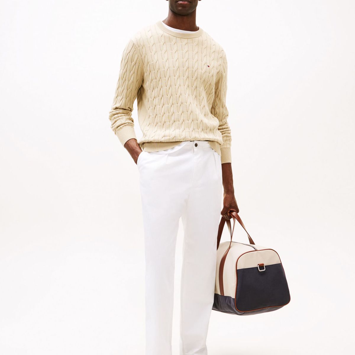 TOMMY HILFIGER - SWEATER CLASSIC COTTON CABLE CREW NECK TH