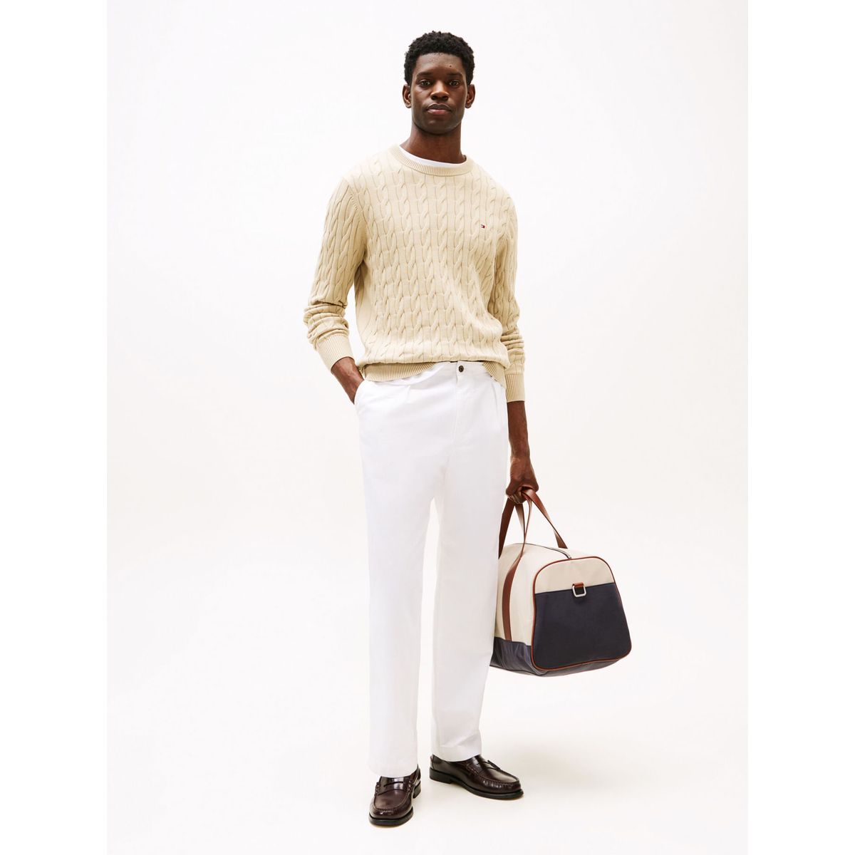 TOMMY HILFIGER - SWEATER CLASSIC COTTON CABLE CREW NECK TH