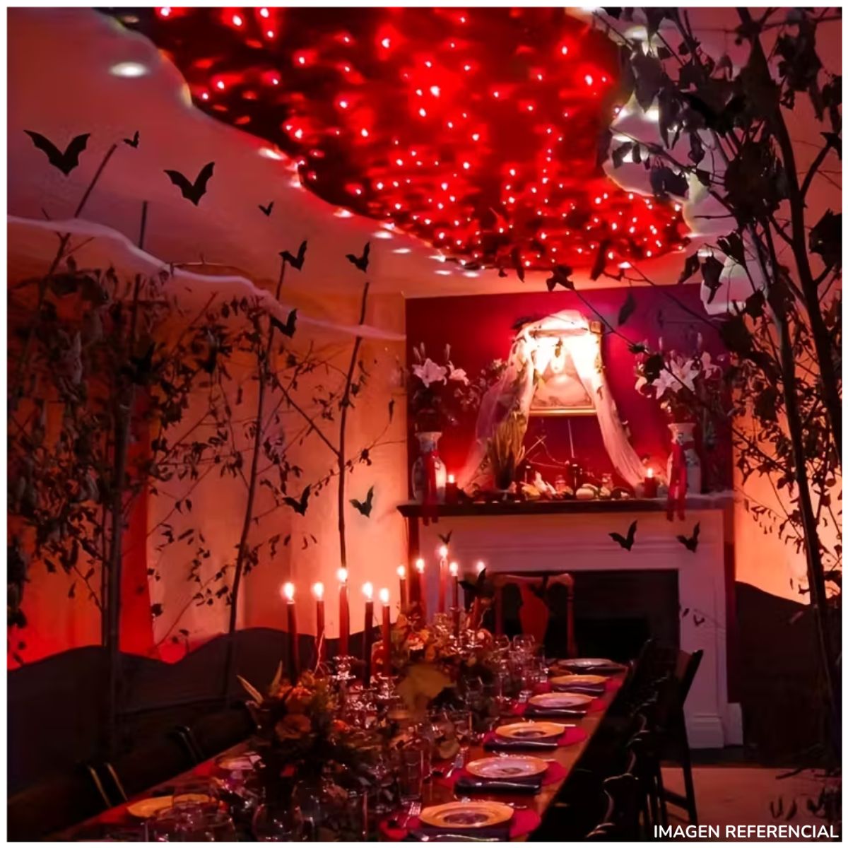 INSPIRA - Tira de 500 Luces LED Rojo Navideñas