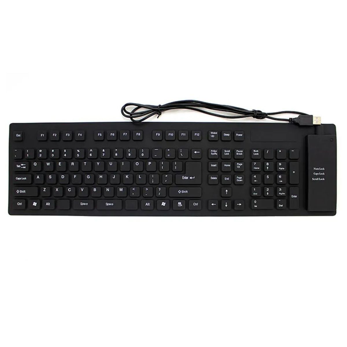 GENERICO - Teclado Numérico Flexible De  Silicona Impermeable USB PC ANDROID IOS