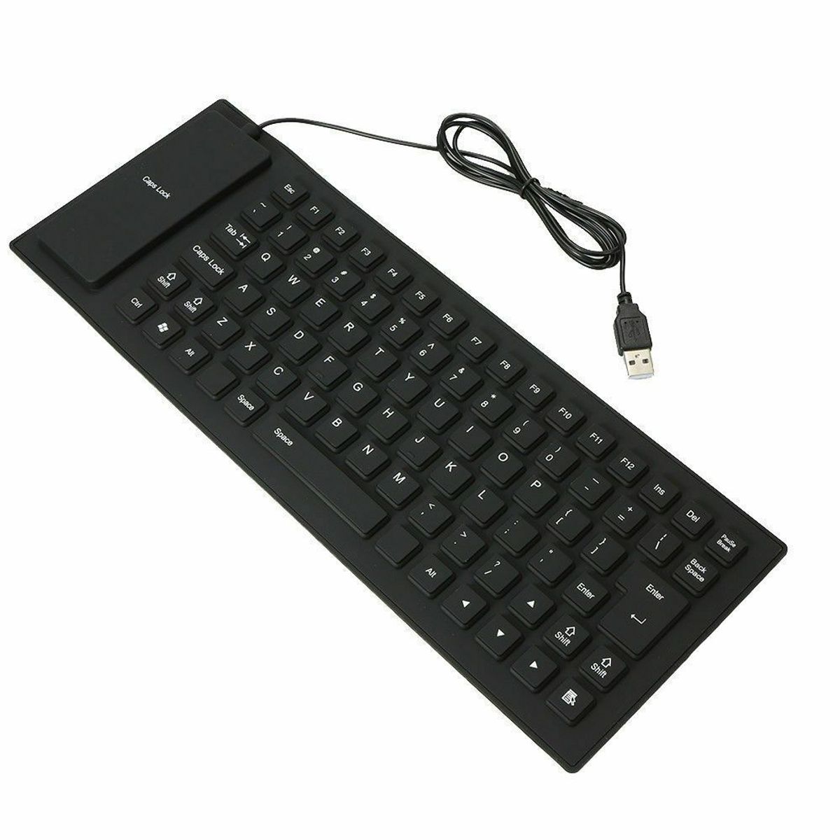 GENERICO - Teclado  Flexible De  Silicona Impermeable USB PC ANDROID IOS