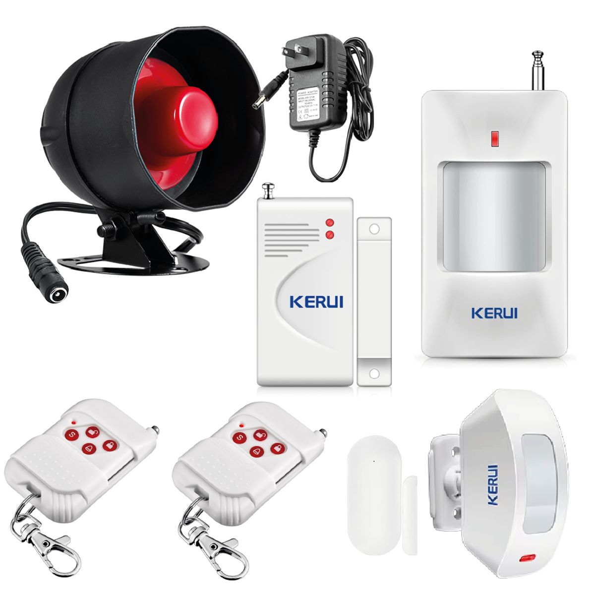 OEM - SIstema de Alarma Seguridad Sirena y con 4 Sensores KERUI