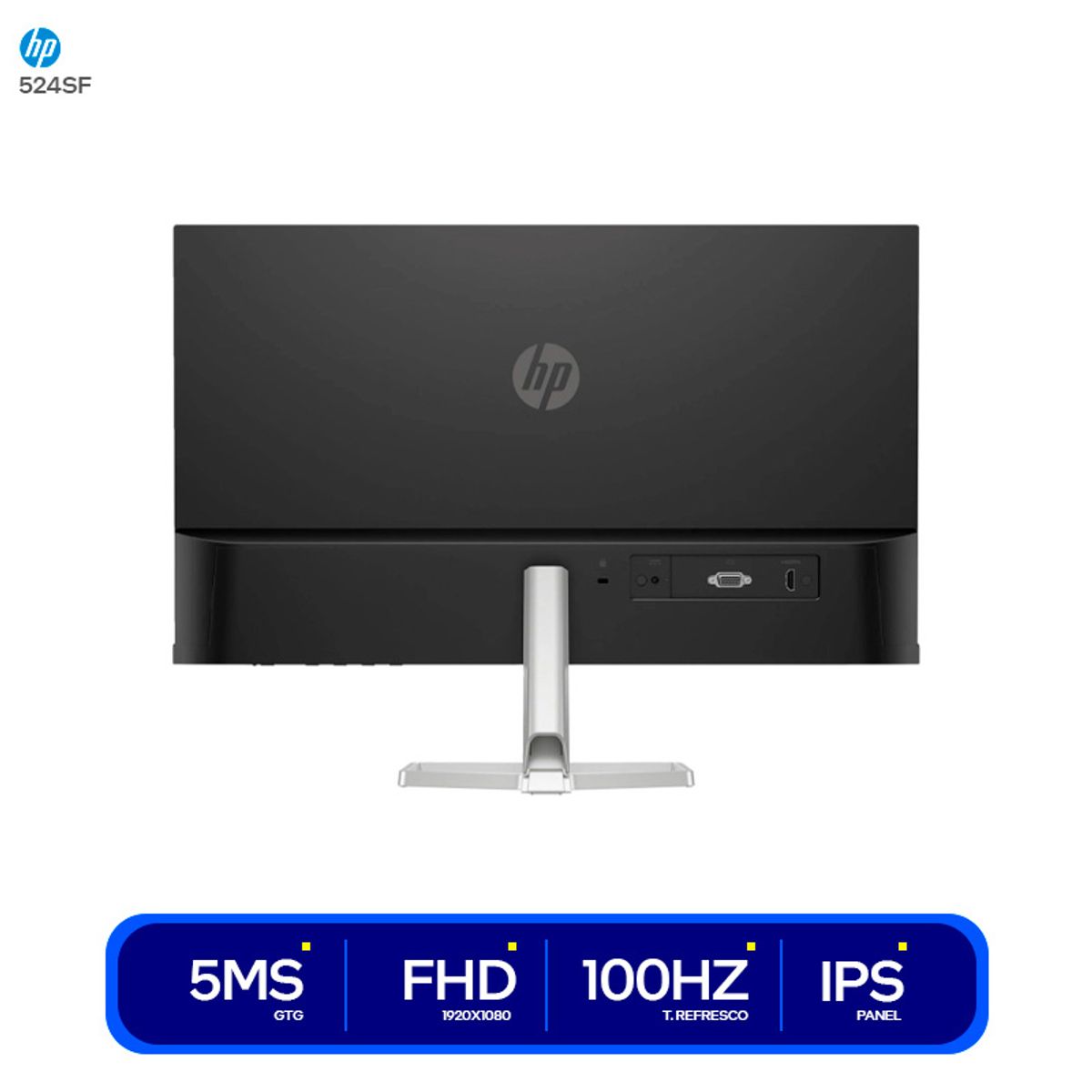 HP - Monitor Hp 23.8 Pulgadas 65p58aa (94c17aa) Frecuencia 100hz, 5ms, Fhd, 1 Hdmi, 1 Vga