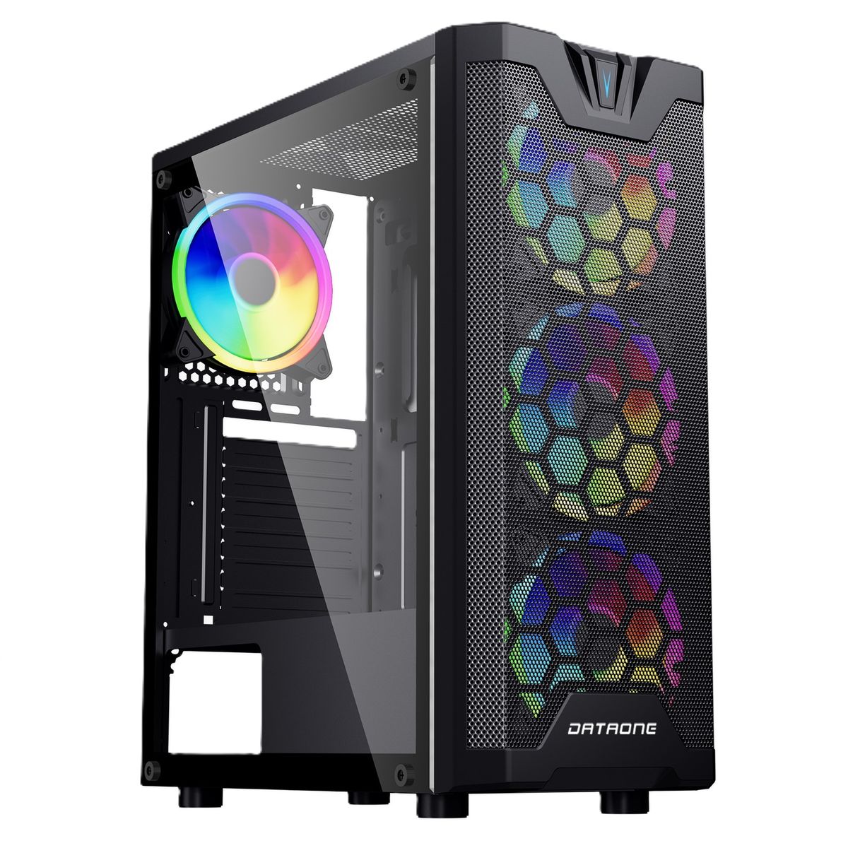 HALION - CASE GAMER ATX DATAONE ZIGMA G01 MALLA 4x12ARGB