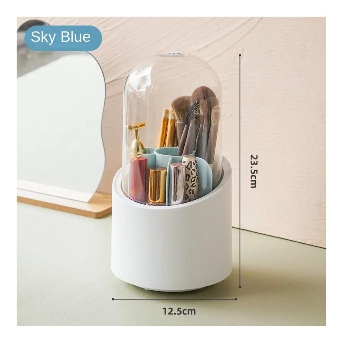 ROSH - Organizador  Porta Brochas  Con Tapa Giratorio