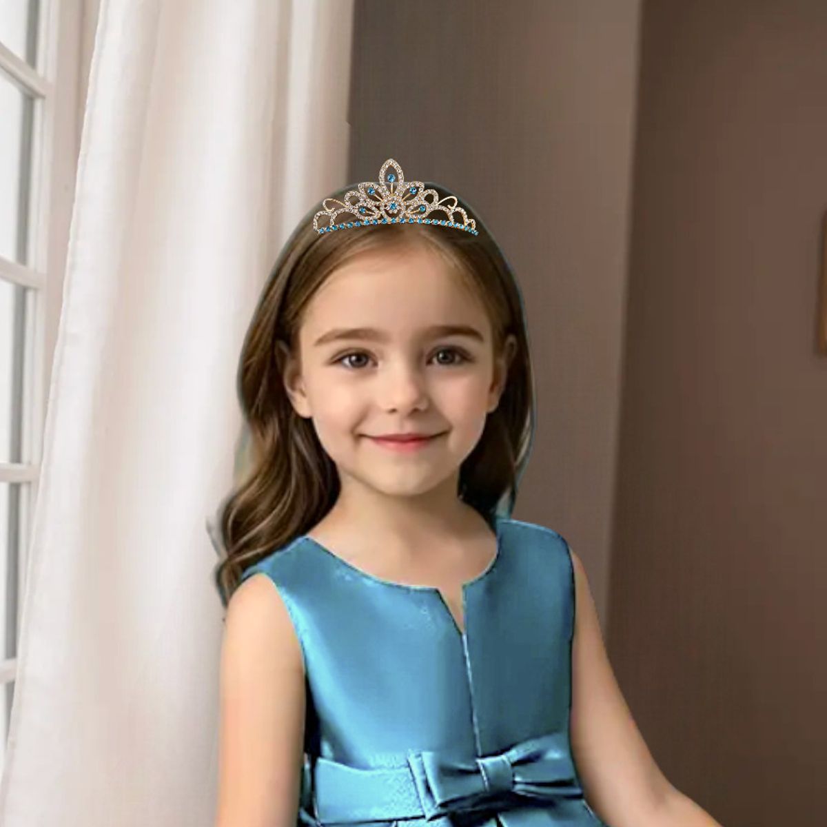 GENERICO - CORONA DE PRINCESA PARA NIÑA - IDEAL PARA FIESTA Y EVENTOS