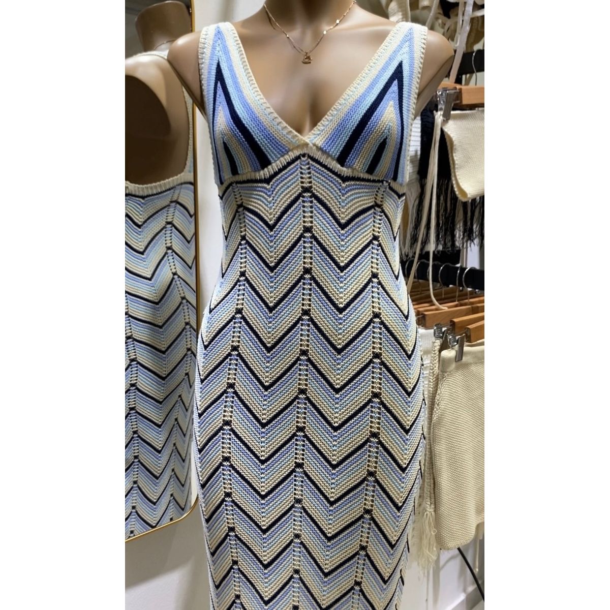 GENERICO - VESTIDO TEJIDO TRIÁNGULO PLAYERO PARA MUJER