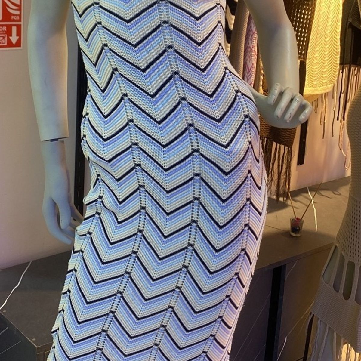 GENERICO - VESTIDO TEJIDO TRIÁNGULO PLAYERO PARA MUJER