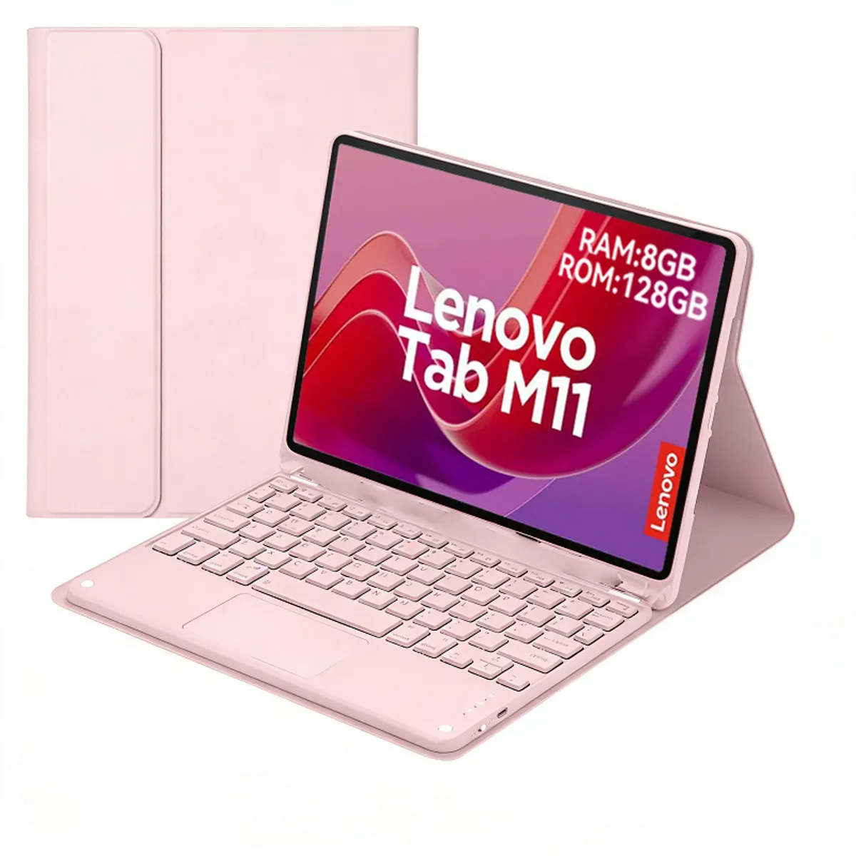 LENOVO - Tablet Lenovo M11 K10 8GB+128GB WiFi 11+Teclado Rosa+Lápiz táctil
