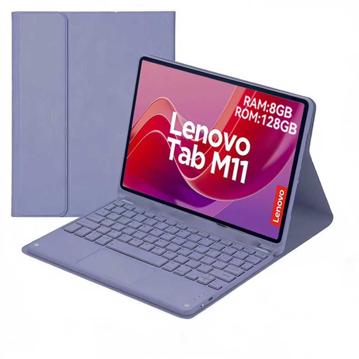 LENOVO - Tablet Lenovo M11 K10 8GB+128GB WiFi 11+Teclado Púrpura+Lápiz táctil