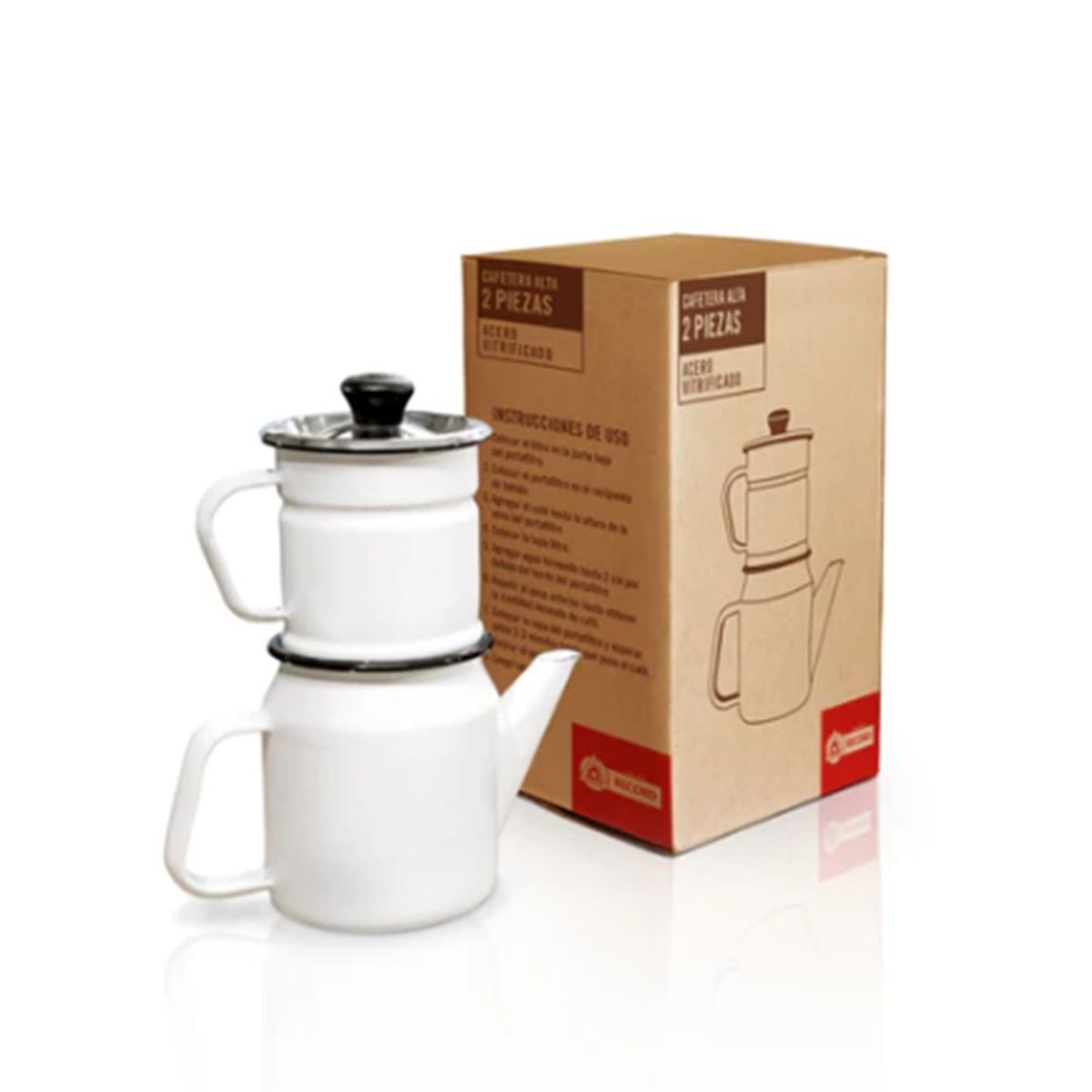 RECORD - CAFETERA RECORD ESMALTADA 2 PIEZAS N°10