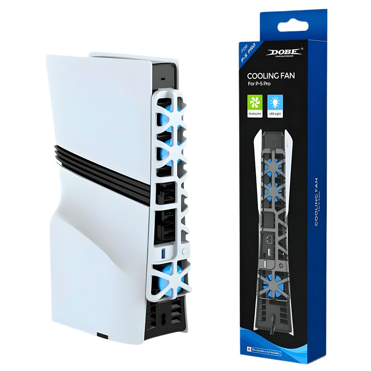 DOBE - Cooler Ventilador Para Ps5 Pro Ventilador Blanco Externo De Alta Eficiencia Y Bajo Ruido