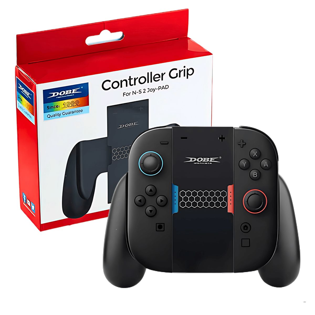 DOBE - Grip Ergonómico Negro Para Joy Con Nintendo Switch 2 – Agarre Confort Mejorado