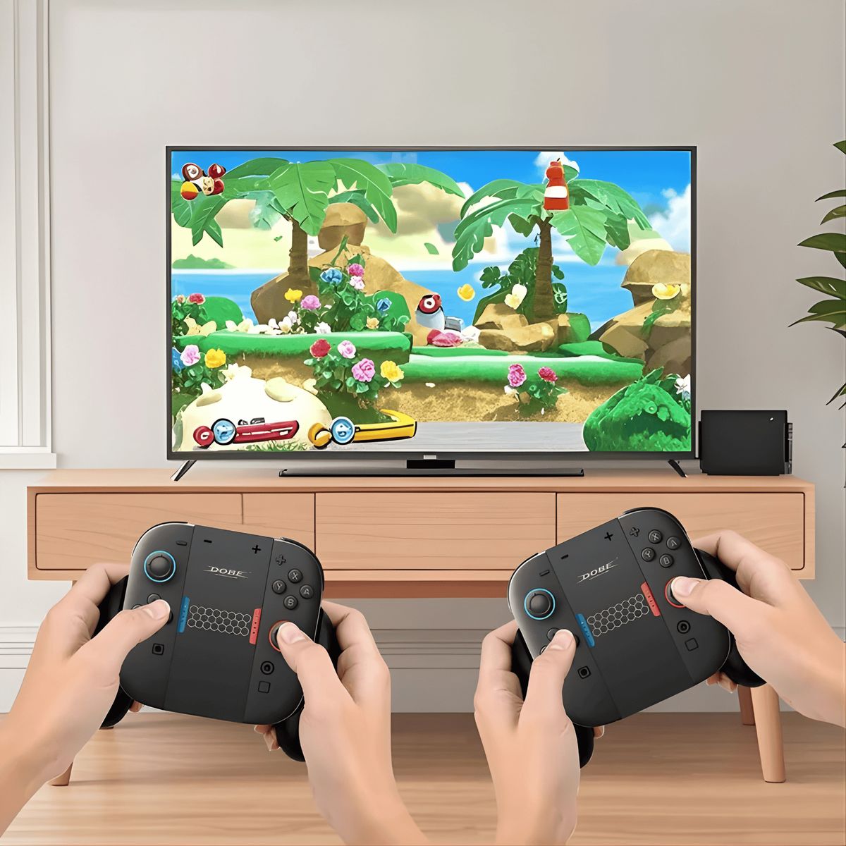 DOBE - Grip Ergonómico Negro Para Joy Con Nintendo Switch 2 – Agarre Confort Mejorado