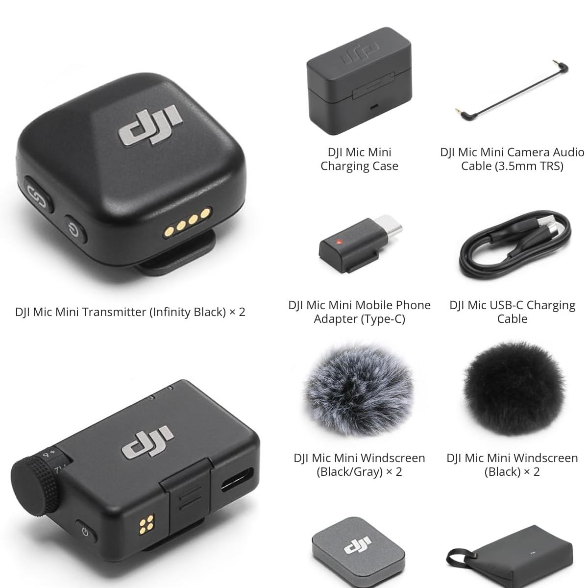 DJI - micrófono inalámbrico DJI Mic Mini 2TX + 1RX + Estuche de carga