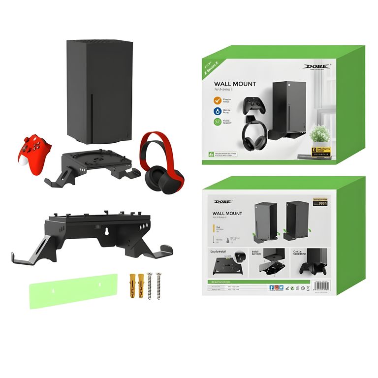 Rack Para Pared Para Xbox Series X Con Soporte De Mando Y Auriculares ...