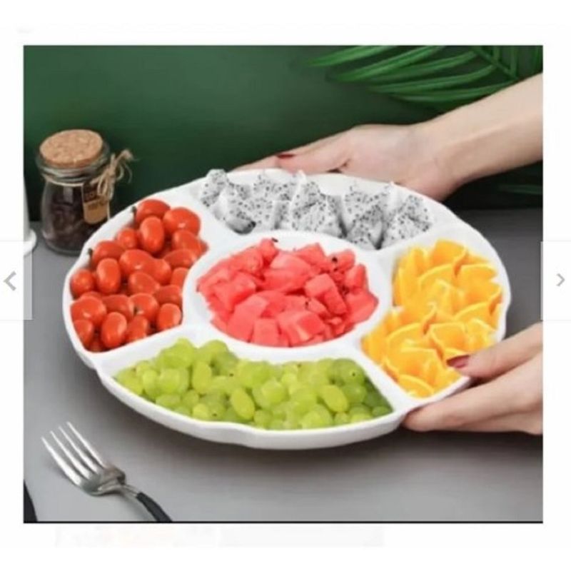 GENERICO - Bandeja para Piqueos BLANCO con 4 divisiones A1