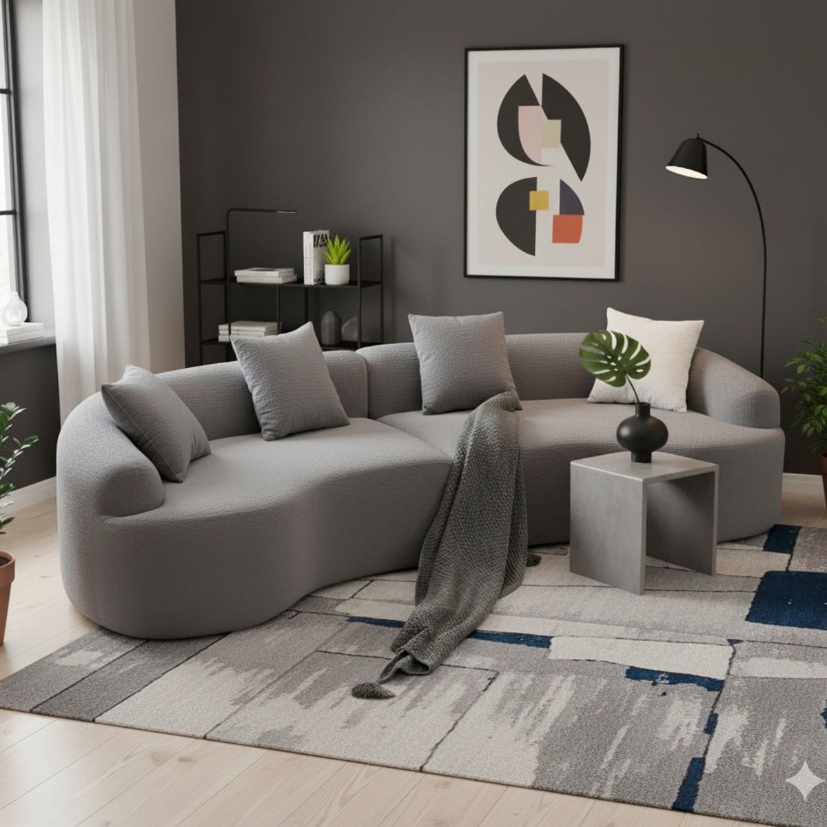 AMBIHOME - Sofá Curvo Elegante Doris Ambienta Home