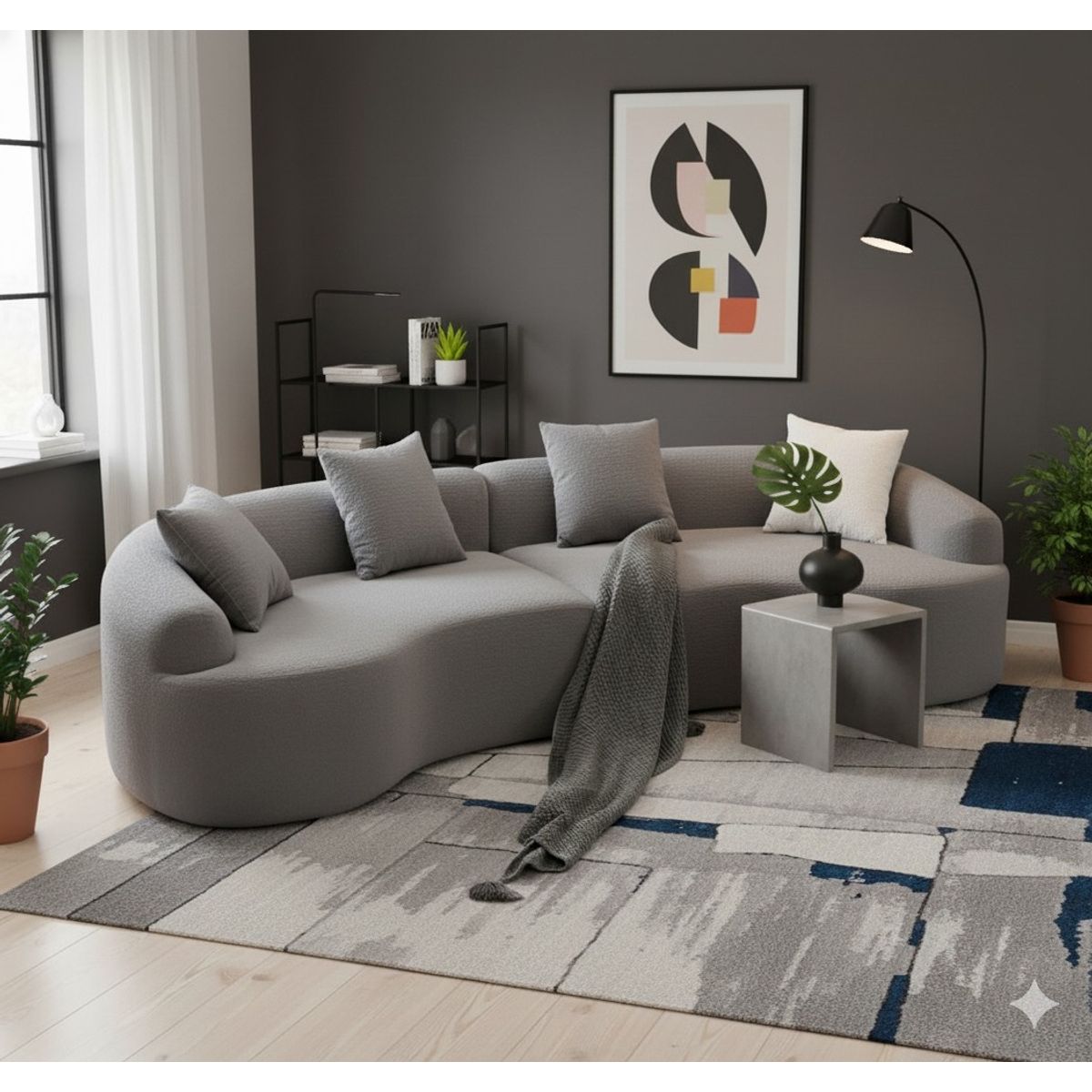 AMBIHOME - Sofá Curvo Elegante Doris Ambienta Home