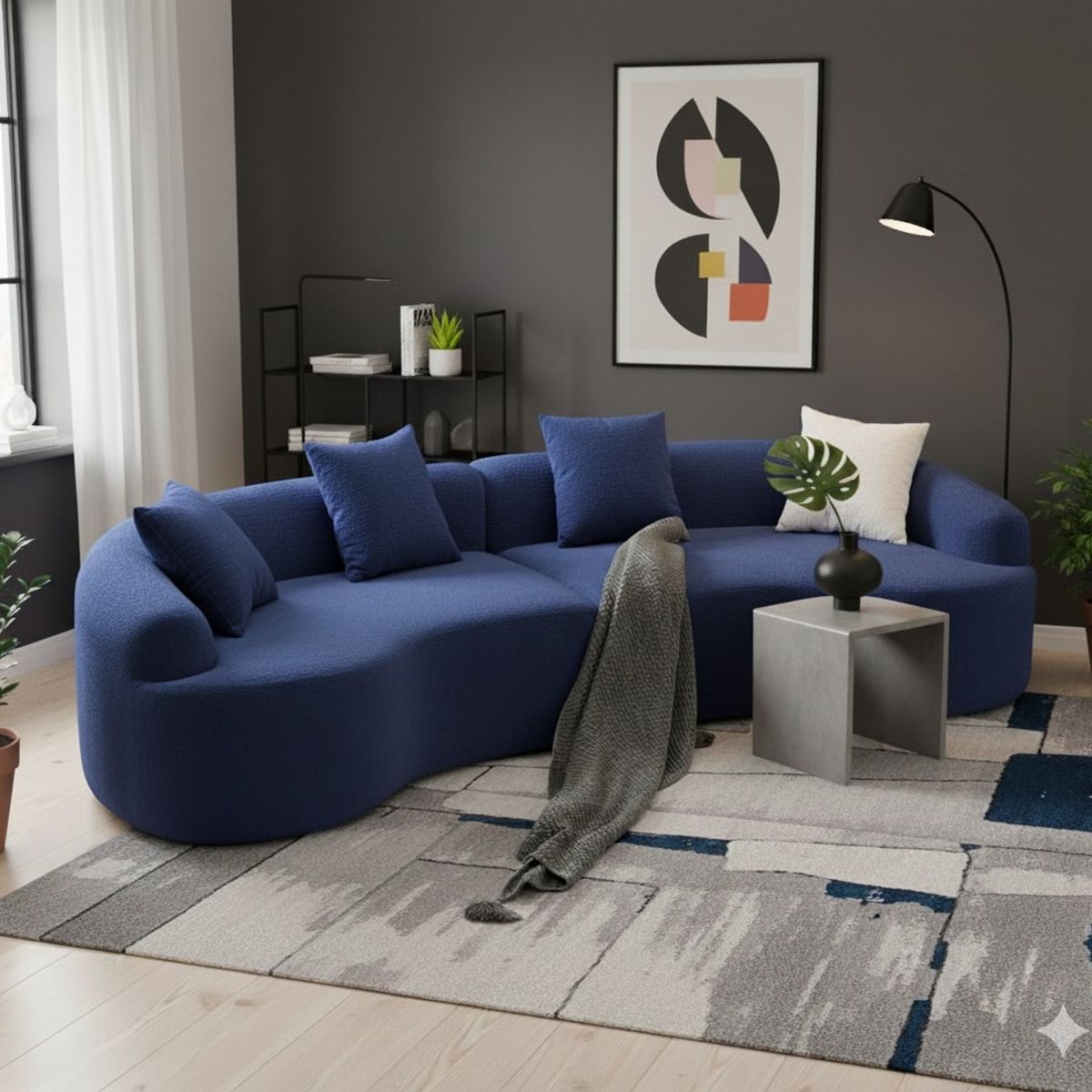 AMBIHOME - Sofá Curvo Elegante Doris Ambienta Home