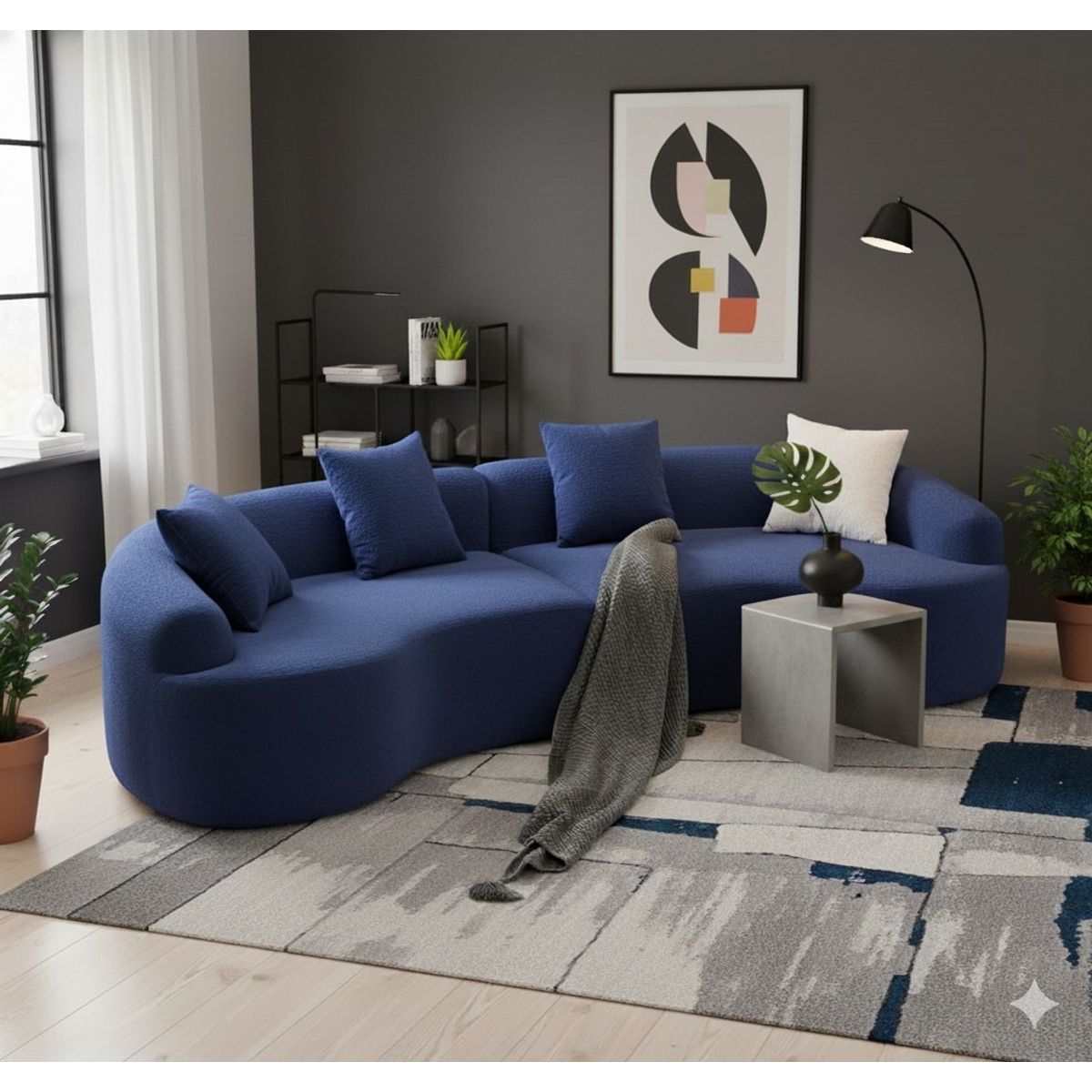 AMBIHOME - Sofá Curvo Elegante Doris Ambienta Home